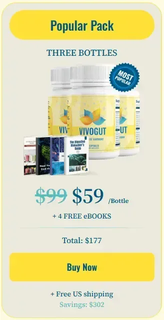 VivoGut-3-bottle - order-now-( Ninty Days Supply) - image